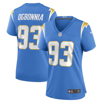 womens nike otito ogbonnia powder blue los angeles chargers